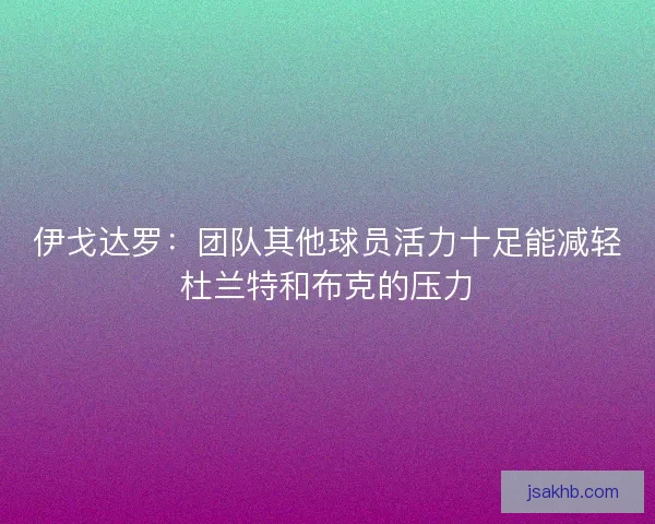 伊戈达罗:团队其他球员活力十足能减轻杜兰特和布克的压力 伊戈达罗:团队其他球员活力十足能减轻杜兰特和布克的压力
